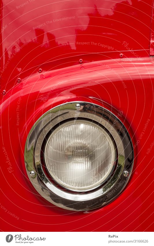 Headlights of an old London bus. Bus Vehicle Transport Floodlight Light Motor vehicle car Passenger traffic technique Reflector Car body Tin logistics