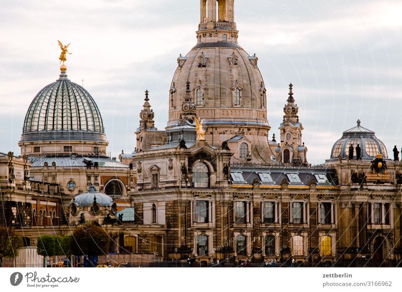 Brühl's Terrace again Old town Ancient Architecture Baroque Dresden Elbufer Elbe Classical Culture Capital city Vacation & Travel Travel photography