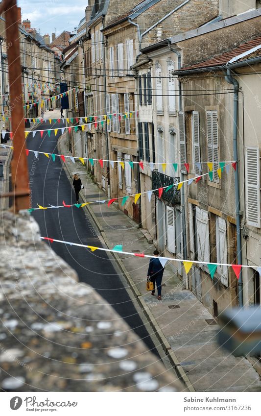 A small alley France Village Populated House (Residential Structure) Facade Street Going Walking Living or residing Historic Beautiful Multicoloured Contentment