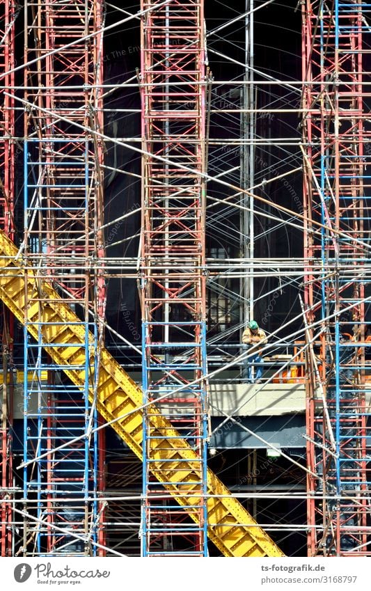 Tower of Babel, Manhattan Work and employment Profession Construction worker Construction site Construction machinery Human being Masculine 1 New York City USA