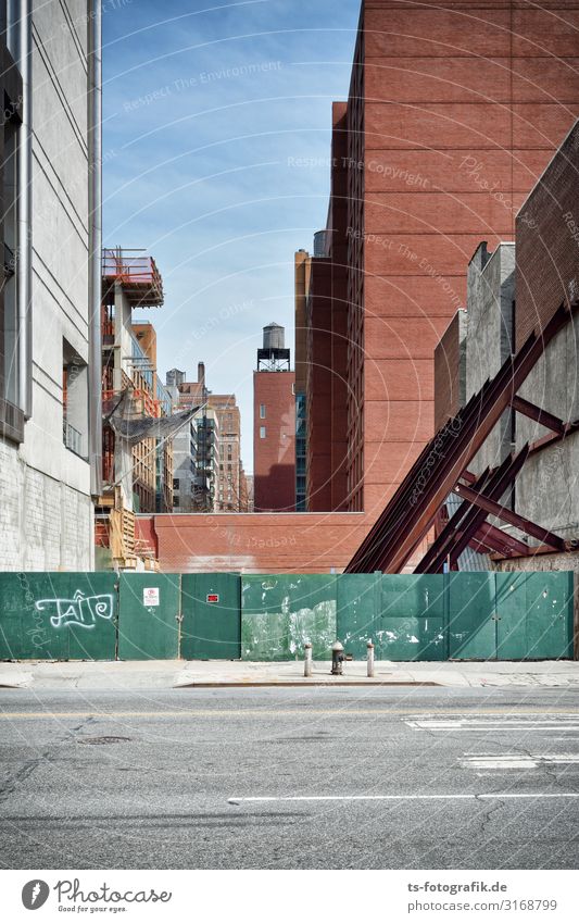 Potemkin Manhattan Construction site New York City Town Downtown Deserted House (Residential Structure) High-rise Manmade structures Building Architecture