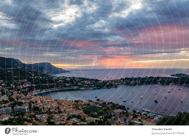 Dramatic Sunrise on the Cote d'Azur Vacation & Travel Tourism Trip Sightseeing Summer Summer vacation Sunbathing Beach Environment Nature Landscape Sky Clouds