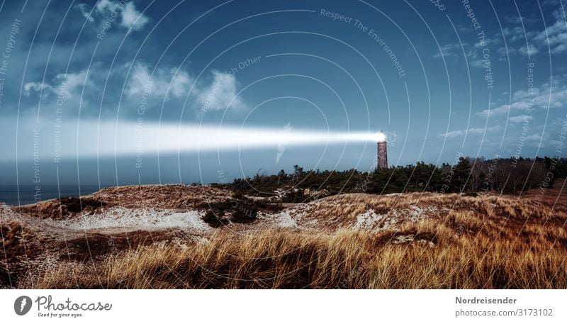 Lighthouse Darßer Ort Senses Vacation & Travel Tourism Beach Ocean Island Nature Landscape Sky Clouds Beautiful weather Wind Forest Hill Baltic Sea Architecture