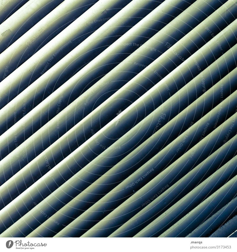 Lamella/s Screening Barrier Plastic Esthetic Cool (slang) Modern Green Arrangement Tilt Background picture Colour photo Exterior shot Close-up Abstract Pattern