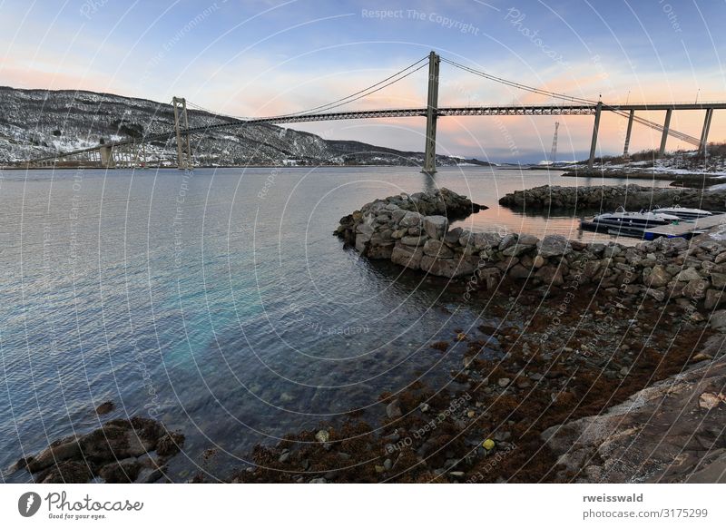 Tjeldsundbrua-bridge over Tjeldsundet-strait. Troms county-NO-03 Relaxation Calm Leisure and hobbies Fishing (Angle) Vacation & Travel Tourism Trip Sightseeing