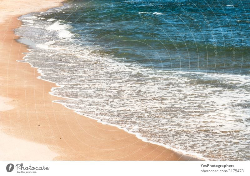 Beach background. Water waves and sand. Summer vacation at beach Exotic Relaxation Vacation & Travel Ocean Waves Nature Sand Climate change Coast North Sea