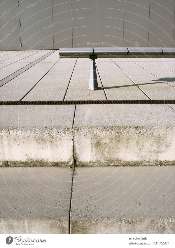 concrete dreary grey deserted bench Architecture Concrete Gloomy Gray Town Bench Pattern Structures and shapes Deserted