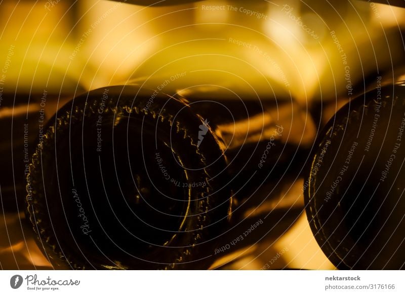 Glass Wine Bottle Closeup Alcoholic drinks Colour glass wine focus on foreground indoor production Storage shine light gold Lie (Untruth) Close-up