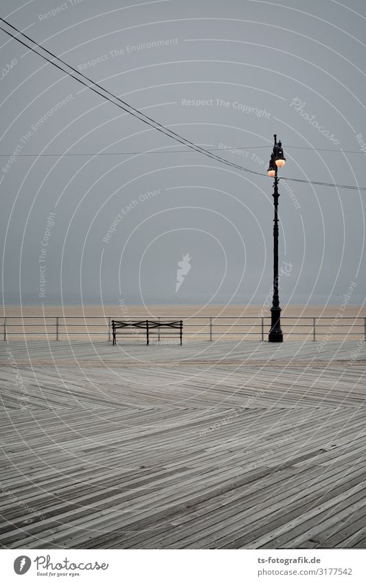 Lantern, lantern, she likes to stand on the beach. Nature Elements Water Sky Horizon Coast Lakeside Beach Ocean New York City Coney Island USA Street