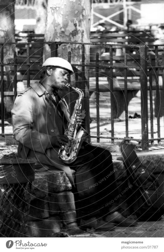 Saxman Saxophone New York City Man Music Musician