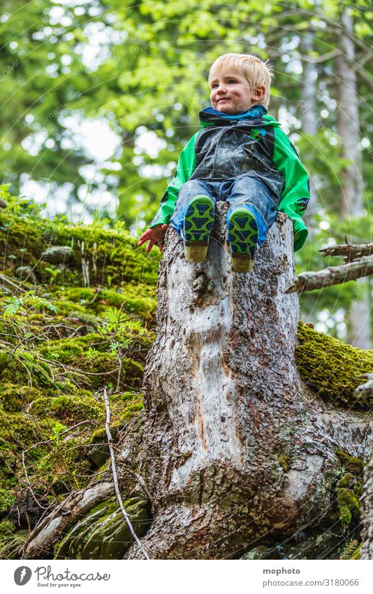 Adventure in the forest #2 Happy Contentment Playing Vacation & Travel Trip Mountain Hiking Kindergarten Child Boy (child) Infancy 1 Human being 1 - 3 years