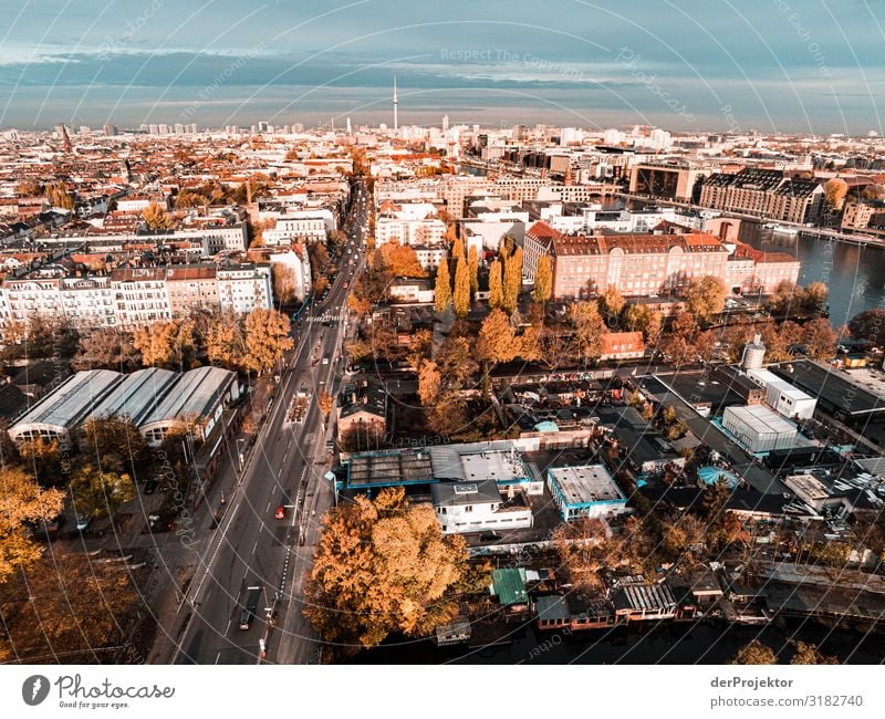 View over the roofs of Kreuzberg with a view of the television tower Long shot Exceptional Hip & trendy Cool (slang) Esthetic Sightseeing City trip Pattern