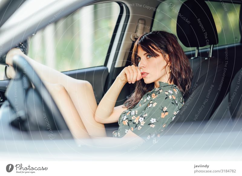 Woman resting in a car pulling her feet out the window Lifestyle Joy Happy Beautiful Relaxation Leisure and hobbies Vacation & Travel Trip Human being Feminine