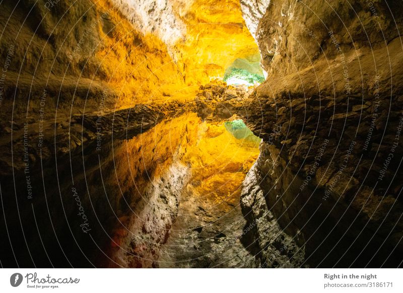 cave mirror Environment Nature Landscape Earth Water Rock Volcano Brown Yellow Gray Green Illusion Reflection Colour photo Exterior shot Interior shot Light