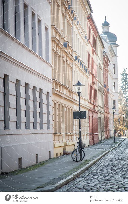 empty streets (1). Elegant Bicycle Brandenburg an der Havel Town Downtown Old town Deserted House (Residential Structure) Building Architecture Facade