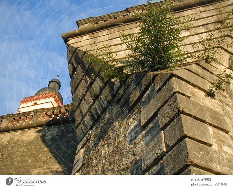 bastion Fortress Würzburg Wall (barrier) Clouds Fortress Marienberg Architecture Sky Blue