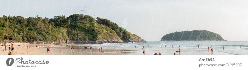 Tropical beach Swimming & Bathing Human being Masculine Feminine Child Girl Boy (child) Young woman Youth (Young adults) Young man Woman Adults Man