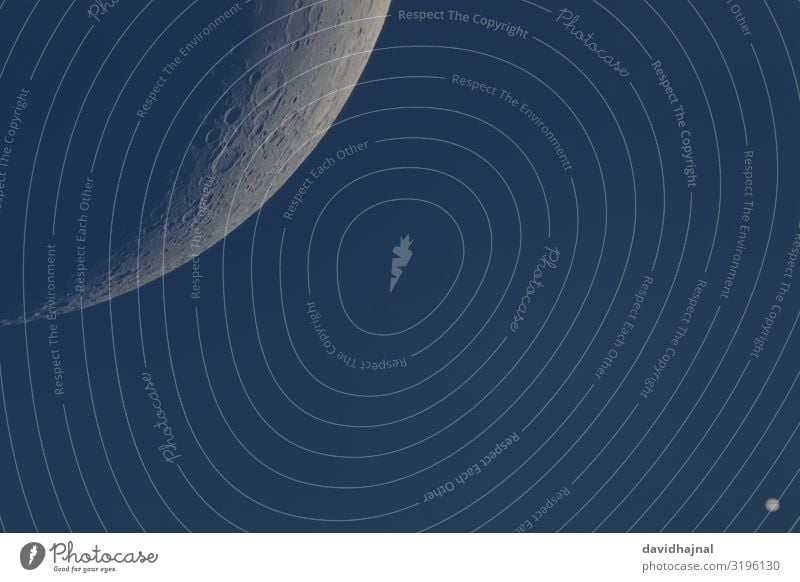 Moon and Jupiter by daylight Telescope Technology Science & Research Advancement Future High-tech Astronautics Astronomy Art Environment Nature Sky Sky only