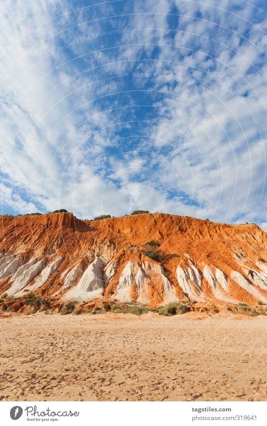 AYERS RÖCKCHEN Portugal Algarve Praia da Falesia Rock Massive rock massif sandalgarve Orange Vacation & Travel Travel photography Idyll Card Tourism Paradise