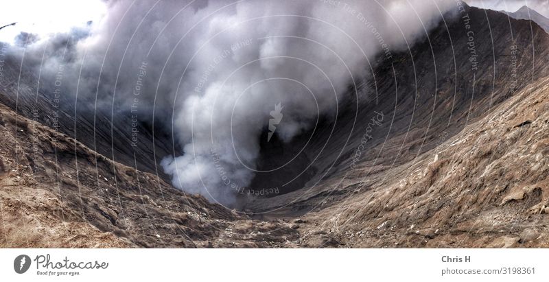 Mount Bromo Environment Nature Elements Earth Volcano Mt. Bromo. Indonesia Asia Adventure Smoke Eruption Colour photo Exterior shot Deserted Morning Day