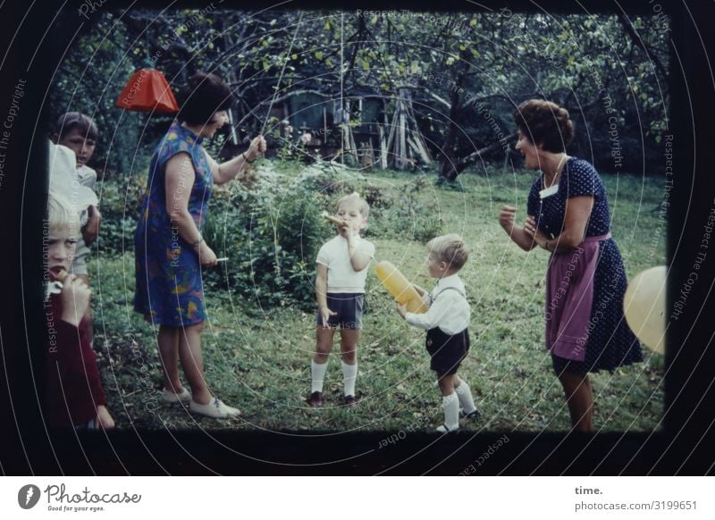 Childhood games. Catch the sausage. Food Sausage Playing Living or residing Flat (apartment) Garden Event Feasts & Celebrations Birthday Boy (child) Woman