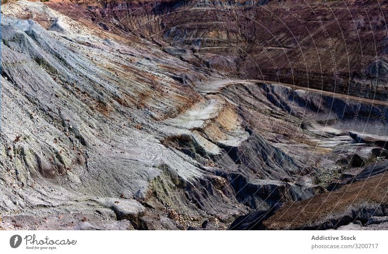 Mining terraces in Riotinto, Huelva Mountain Terrace riotinto Sulphur Geology Hill Sediment Copper Rio de Janeiro Mine Spain Andalusia Pyrite Natural