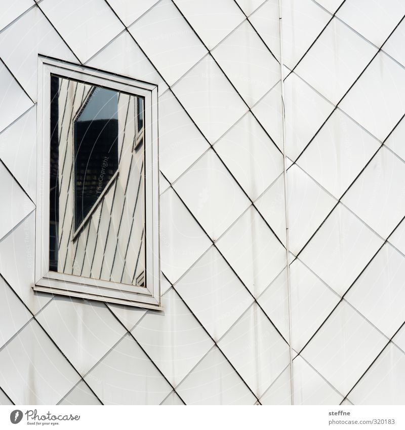 A window to yourself Cologne Cologne-Ehrenfeld Facade Window Esthetic Unclear Reflection Subdued colour Exterior shot Abstract Structures and shapes Deserted