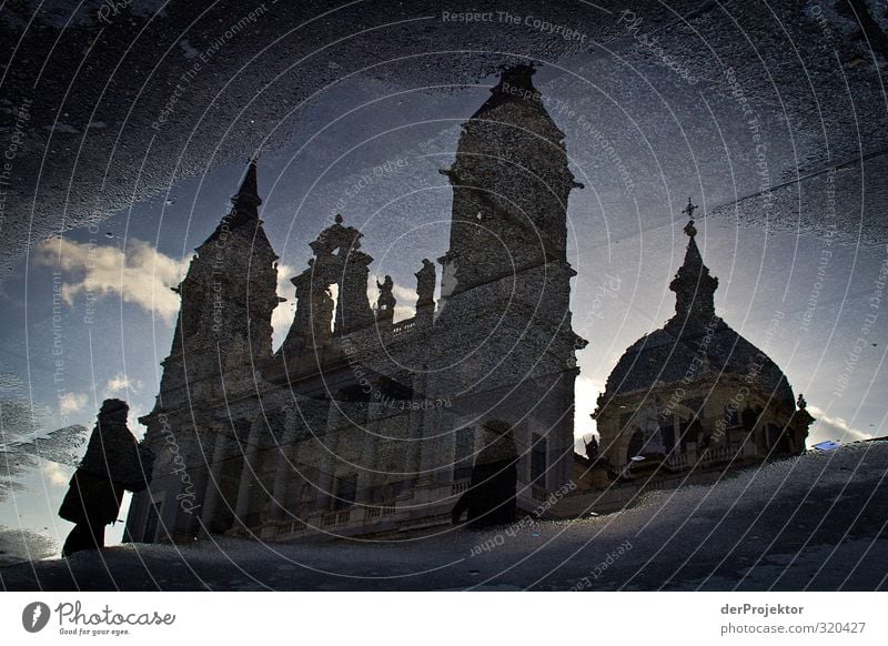 Church in Puddle Capital city Downtown Populated Dome Manmade structures Building Architecture Tourist Attraction Landmark Monument Old Threat Famousness