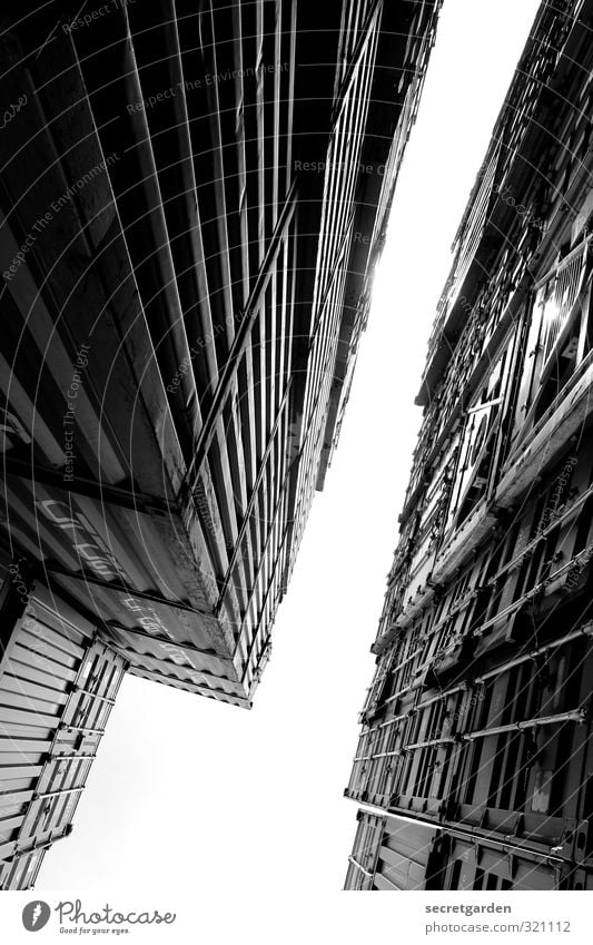 Wilhelmsburg 05.13 | Gap N. Industry Sky Industrial plant Factory Wall (barrier) Wall (building) Steel Tall Town Fear of heights Claustrophobia Column