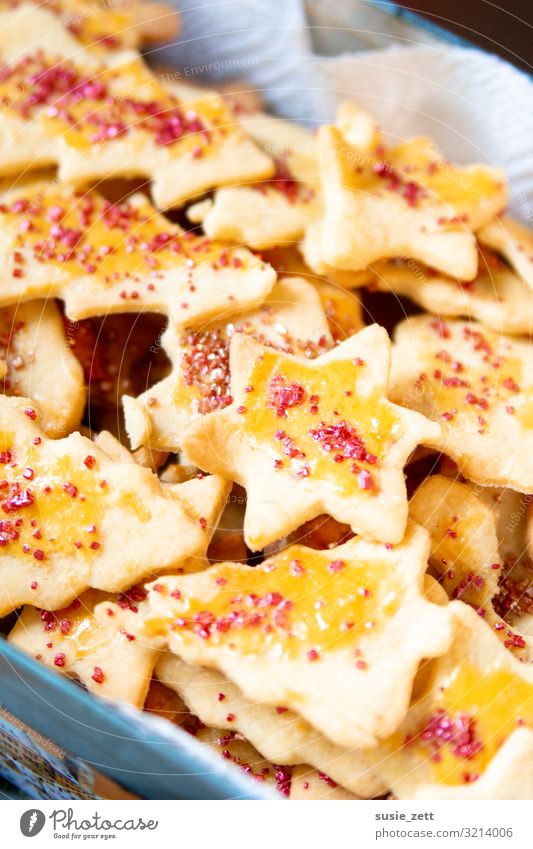 Homemade butter cookies with metallic sugar sprinkles Food Dough Baked goods Dessert Candy Nutrition To have a coffee Eating Feasts & Celebrations