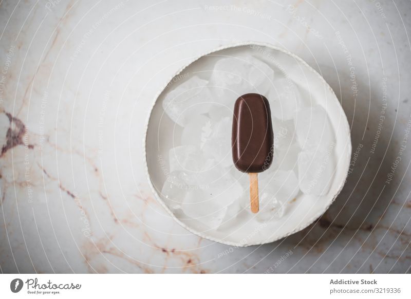 Chocolate popsicle ice cream Ice Cream Vanilla Almond background summer dessert delicious stick food brown sweet cold tasty flavor dairy creamy white frozen