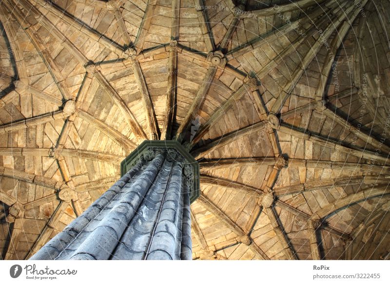 Ceiling of Elgin Abbey. Lifestyle Design Meditation Leisure and hobbies Vacation & Travel Tourism Sightseeing Education Art Sculpture Architecture Scotland