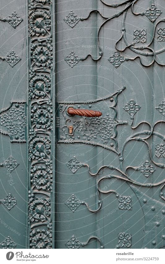 beautiful old squiggled church door | old Entrance Welcome Old Church door Wooden door Come Close completed keep away Protection Private Personal door handle