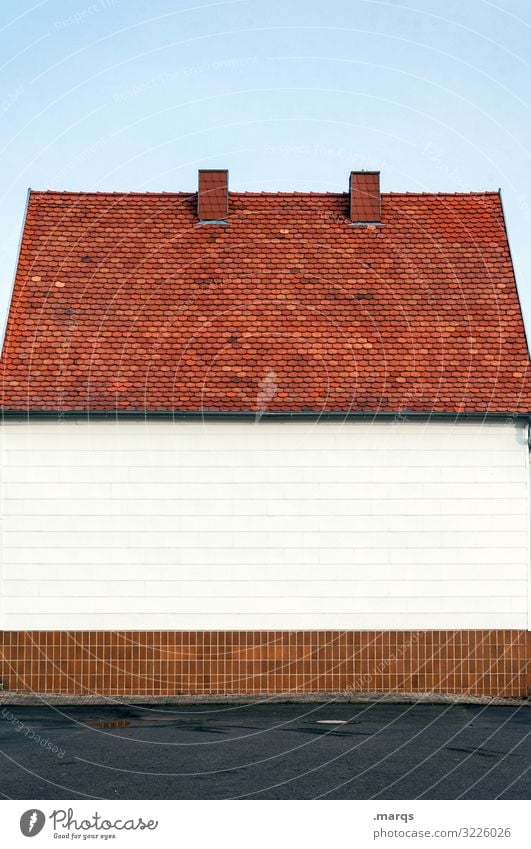 house Cloudless sky House (Residential Structure) Wall (barrier) Wall (building) Facade Roof Chimney 1 Living or residing Empty Gloomy Vacancy Village