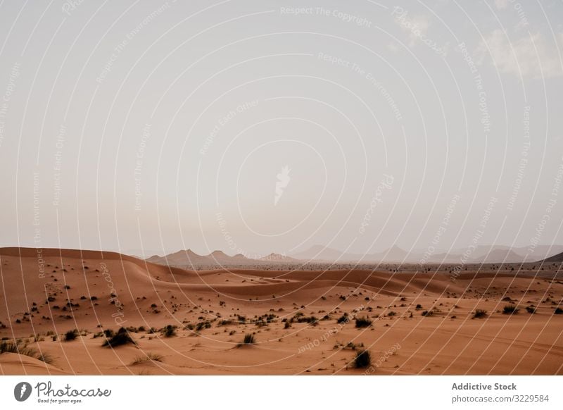 Sunset sky over hills in desert sunset sand cloudy rock arid morocco africa evening nobody landscape nature dune stone boulder sundown dusk twilight drought dry