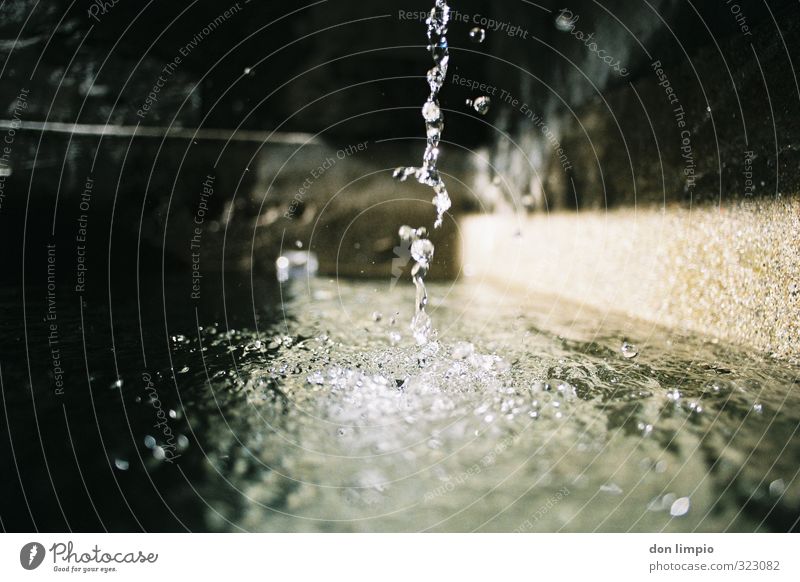 nobody canna cross it Cellar Water Drops of water Spring Fluid Fresh Near Wet Natural Clean Perspective Pure Surface of water Gutter Analog Splashing