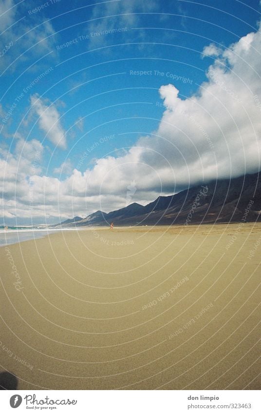 i'm left...still! Fuerteventura Fuerteventura. Canary Islands Cofete Beach wild beach Vacation & Travel Sky Summer coast Sand Tourism Colour photo Ocean