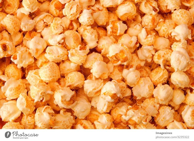 PopCorn Food Nutrition Fast food Popcorn Background picture Nibbles Delicious To enjoy Boredom "background detailed Close-up nibbling nibble Calorie