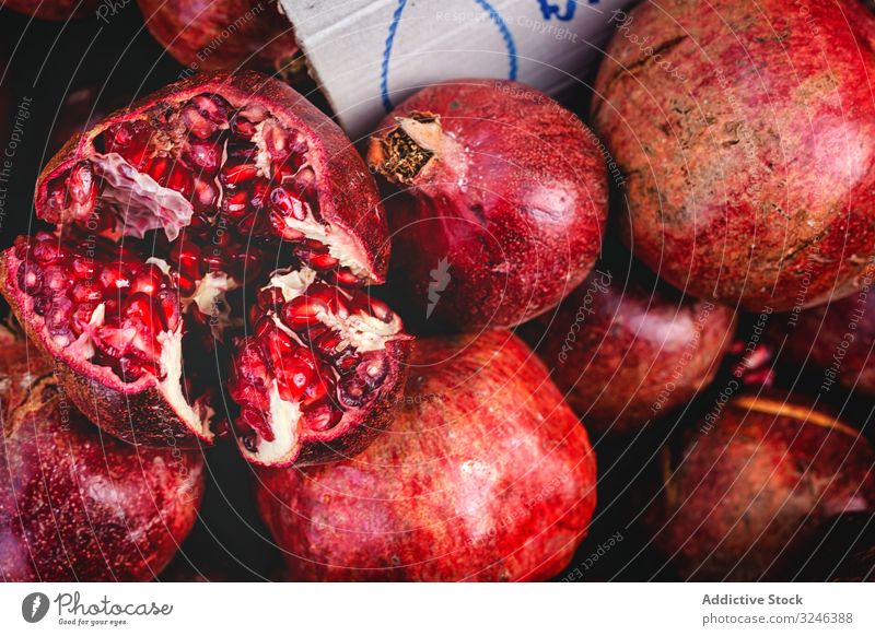 street market of assortment of fresh fruits and vegetables pomegranate food organic healthy food colorful green stall natural shop agriculture store orange