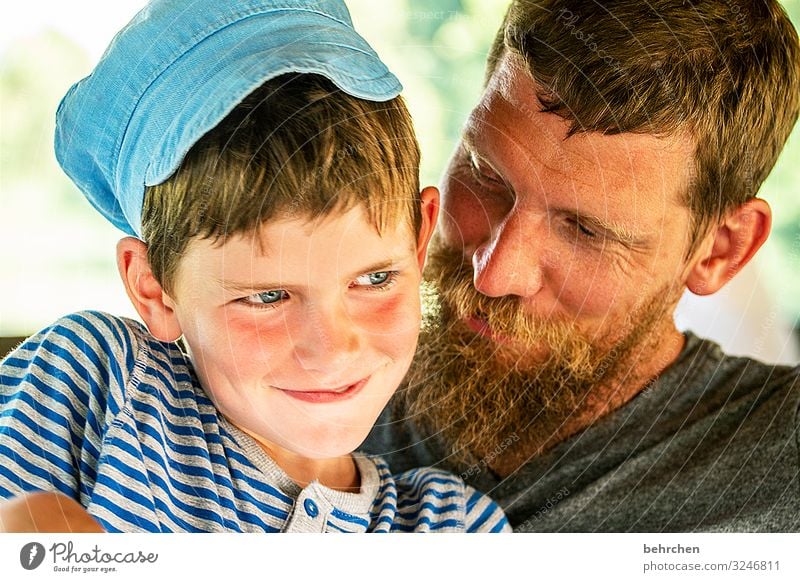 FAVORITE HUMAN(S) Father Son Love Together Child portrait Sunlight Contrast Light Day Detail Close-up Exterior shot Colour photo Malaya Boy (child) Borneo