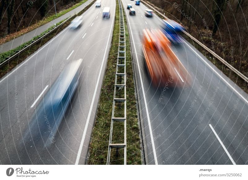 Speed 80 - Highway Transport Street Driving Movement Date motion blur Long exposure Means of transport Traffic infrastructure Car Freeway Road traffic StVO