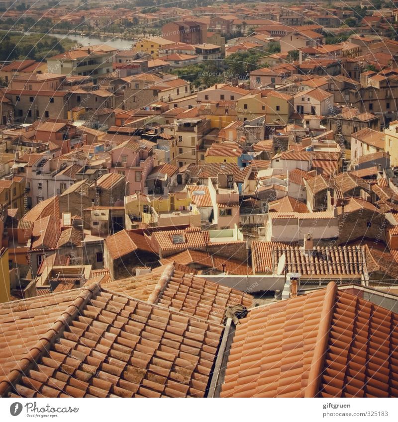 sea of bricks Village Small Town Downtown Old town House (Residential Structure) Manmade structures Building Architecture Wall (barrier) Wall (building) Roof