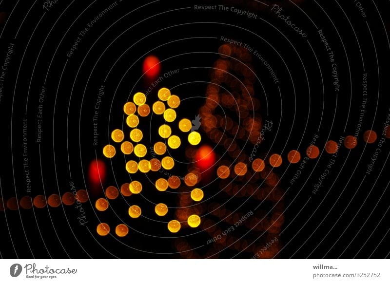 lights at the christmas market Christmas Fair Christmas & Advent Fairy lights Lighting blurriness Christmas mood Pool of light light balls Illuminate Evening