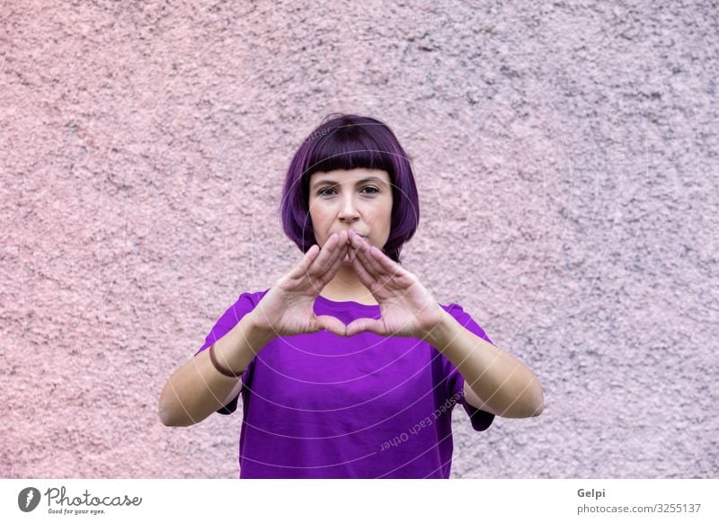 Woman doing the female symbol with her hands Feasts & Celebrations Work and employment Human being Adults Paying Sex Friendliness Respect Colour Equal