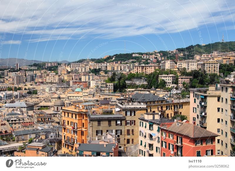 Genoa Tourism City trip Liguria Sky Clouds Genua Italy Port City Deserted House (Residential Structure) High-rise Building Wall (barrier) Wall (building) Facade