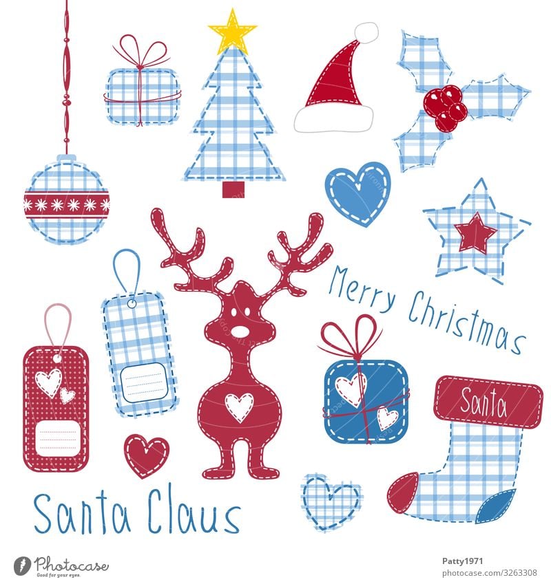 Christmas craft sheet Lifestyle Style Design Leisure and hobbies Handicraft Feasts & Celebrations Christmas & Advent Label Pendant Heart-shaped Reindeer