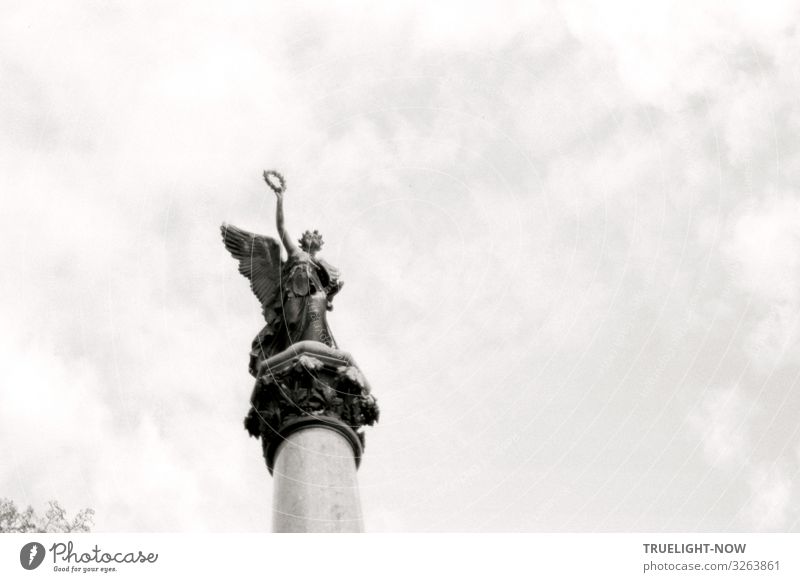 Victory Column, classicist Art Work of art Sculpture Architecture Victory column Babelsberg Park Monument World heritage Stone Metal Gold Sign Might