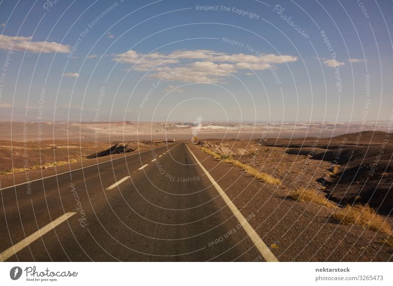 Atacama Desert Road Calm Nature Landscape Sand Sky Clouds Horizon Hill Loneliness Vacation & Travel desert panorama sunny terrain Chile South America arid