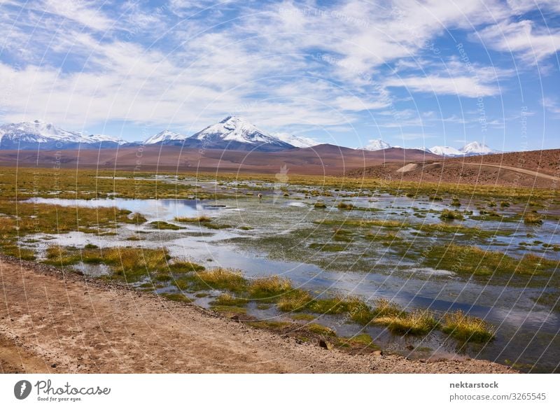 Atacama Landscape Scenery With the Andes Mountains Nature Sky Clouds Horizon Peak Adventure Atacama desert Geology terrain water panorama South America