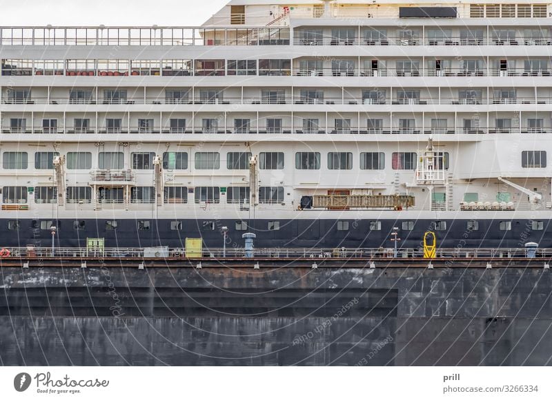 cruise ship closeup Luxury Town Balcony Navigation Passenger ship Cruise liner Watercraft Modern Port of Hamburg vessel Germany Northern Germany seaport